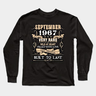 55 Years Old 55th Birthday Decoration Vintage September 1967 Long Sleeve T-Shirt